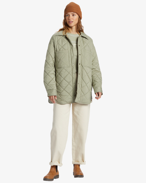 2 Transport Shacket - Camiciona con chiusura a scatto davanti da Donna Green ABJJK00187 Billabong