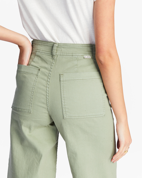 4 Free Fall - Pantalón de pata ancha para Mujer Verde ABJNP00126 Billabong