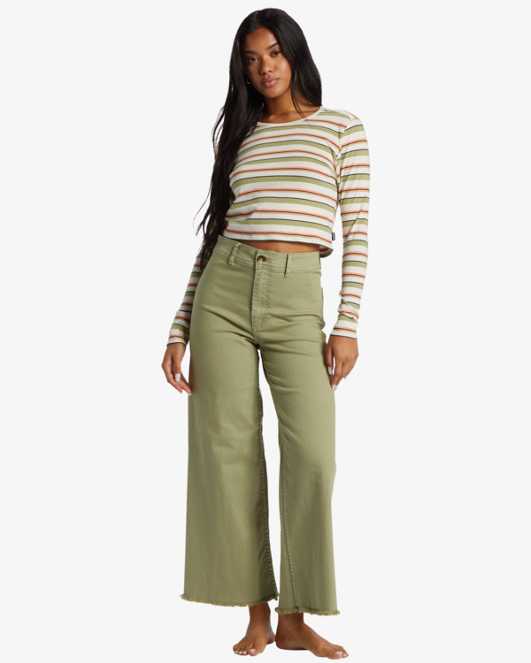 0 Free Fall - Fixed Waist Trousers for Women Green ABJNP00126 Billabong