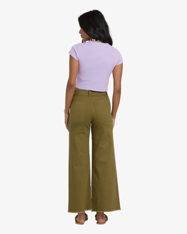 3 Free Fall - Pantalon ample pour Femme Vert ABJNP00126 Billabong