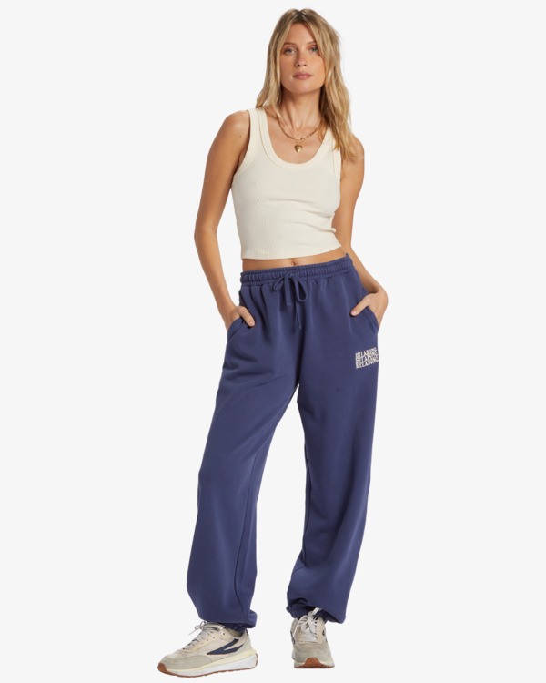 0 Palmin  - Elastic Waist Joggers for Women Blue ABJNP00444 Billabong