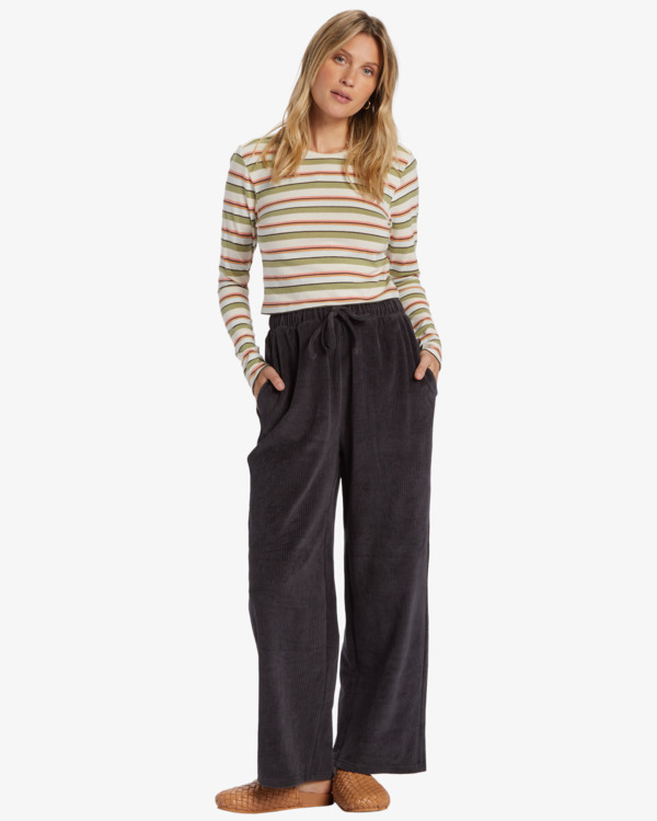 Sweet Sun Elastic Waist Wide Leg Pants for Women