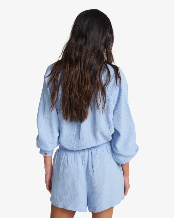 2 In The Waves - Short con cintura el&aacute;stica para Mujer Azul ABJNS00307 Billabong