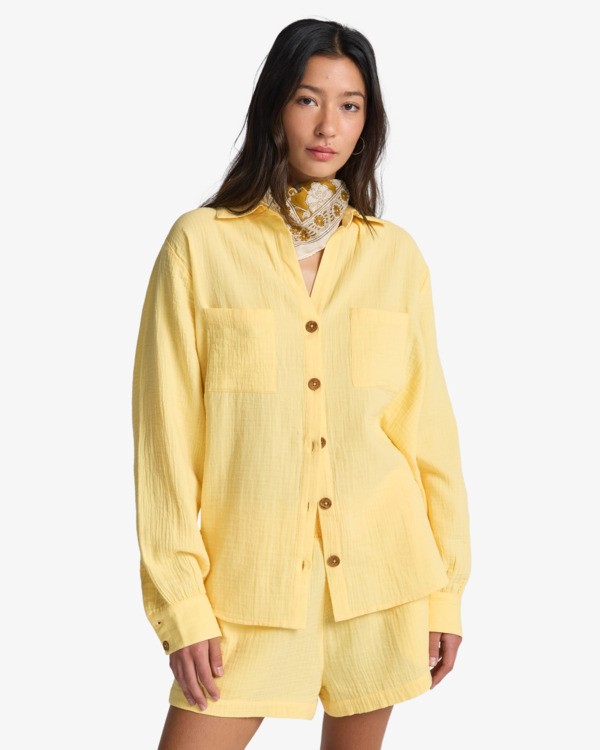 0 In The Waves - Elasticated Waist Shorts for Women Yellow ABJNS00307 Billabong