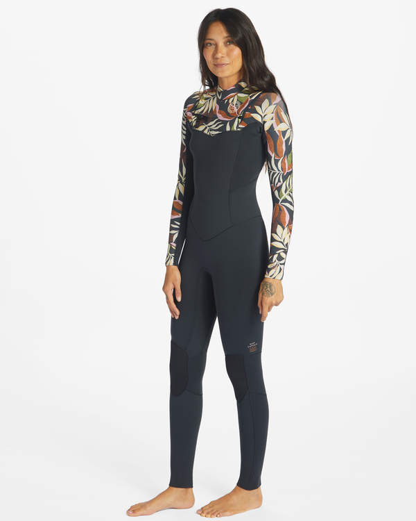 1 4/3mm Salty Dayz - Combinaison de surf zip poitrine pour Femme Noir ABJW100122 Billabong