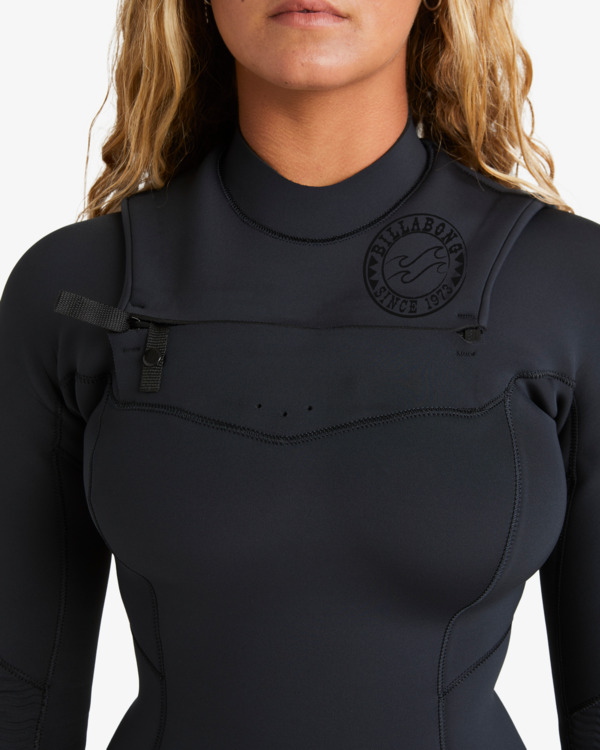 7 4/3mm Salty Dayz Natural  - Chest Zip Wetsuit for Women Black ABJW100196 Billabong