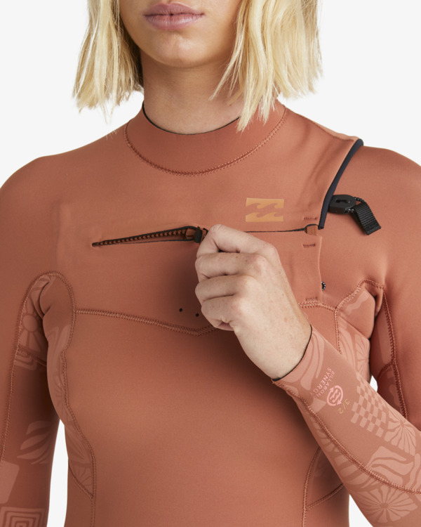 4 4/3mm Synergy Natural - Wetsuit met GBS en een Borstrits voor Dames Brown ABJW100209 Billabong