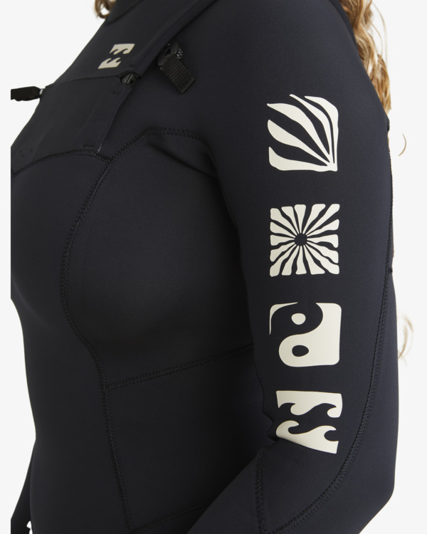 9 4/3mm Synergy Natural   - GBS-Neoprenanzug mit Chest-Zip für Frauen Schwarz ABJW100209 Billabong