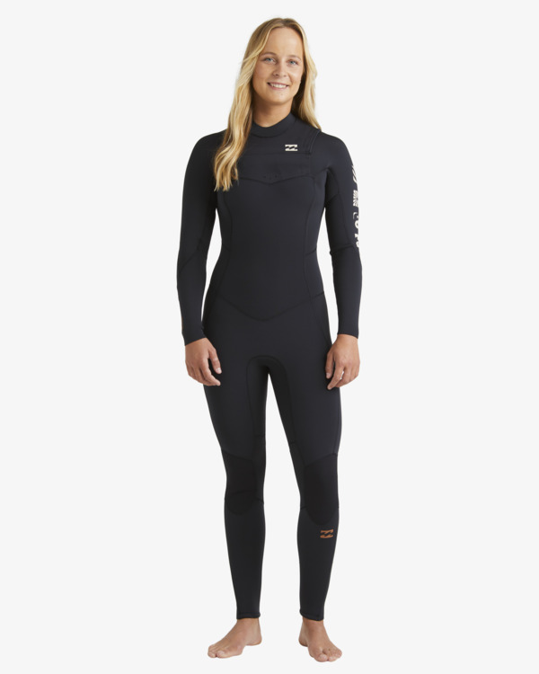 0 4/3mm Synergy Natural   - GBS-Neoprenanzug mit Chest-Zip für Frauen Schwarz ABJW100209 Billabong