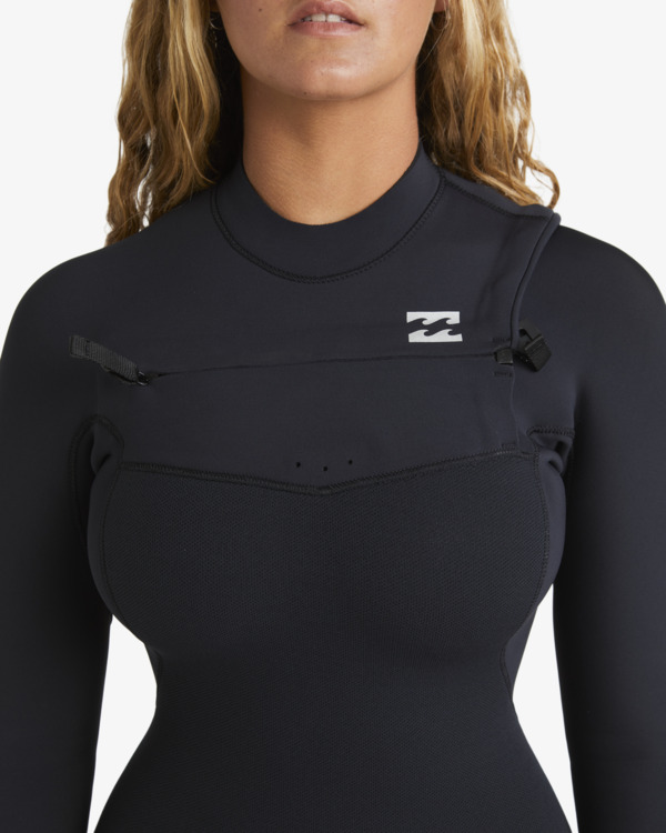 7 4/3mm Furnace Natural - Chest-Zip-Neoprenanzug für Frauen Schwarz ABJW100215 Billabong