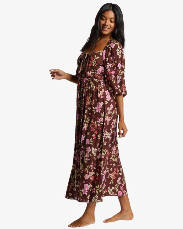 2 Rosey Skies - Robe midi pour Femme Rouge ABJWD00754 Billabong