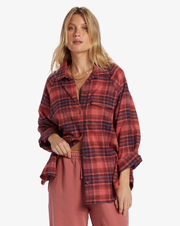 0 Best Time - Camicia a Maniche Lunghe da Donna Red ABJWT00436 Billabong