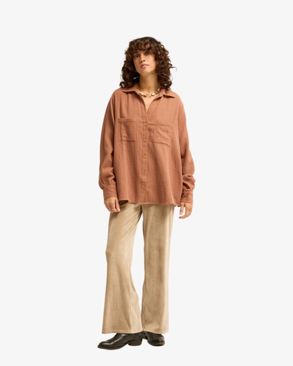 1 Swell Blouse Brown ABJWT00487 Billabong