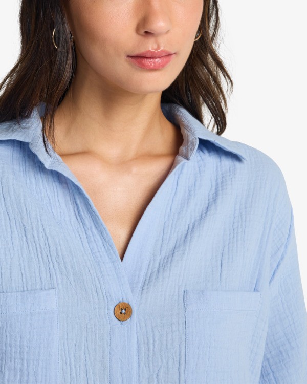 4 Swell Blouse - Chemise boutonn&eacute;e pour Femme Bleu ABJWT00487 Billabong