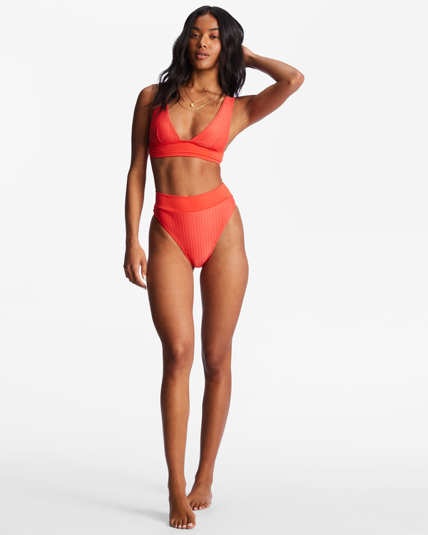 2 Lined Up Rise - Bikini Bottoms for Women Red ABJX400823 Billabong