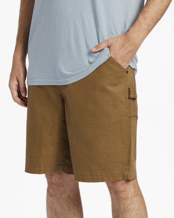 4 Union Jean - Zimmermann-Shorts f&uuml;r M&auml;nner Braun ABYDS00103 Billabong