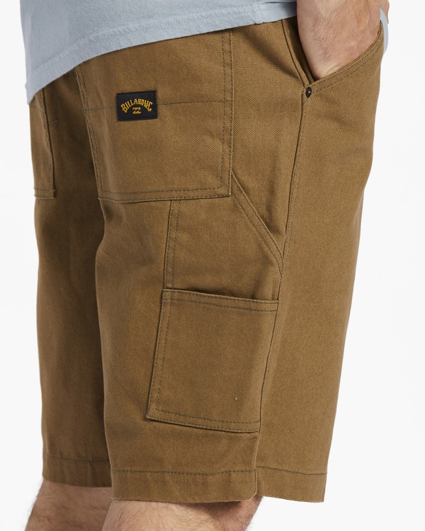 5 Union Jean - Zimmermann-Shorts f&uuml;r M&auml;nner Braun ABYDS00103 Billabong