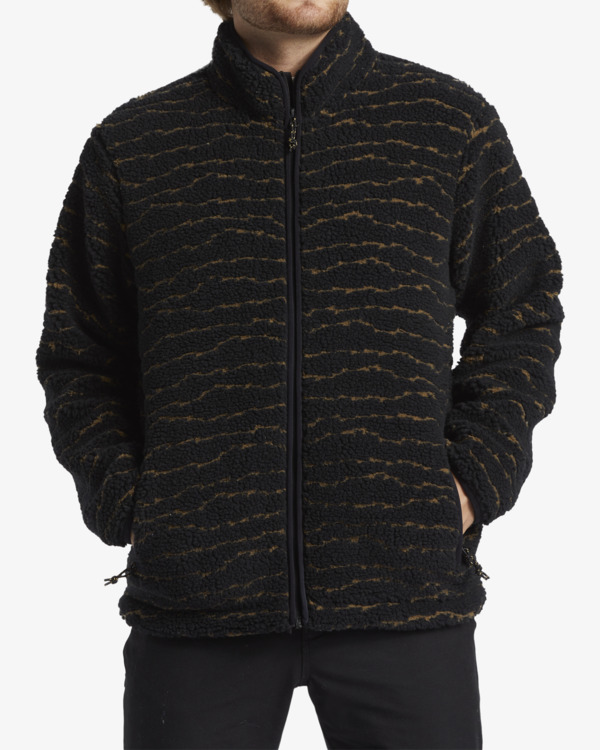 1 Boundary Switchback - Zip Up Fleece for Men Black ABYFT00469 Billabong