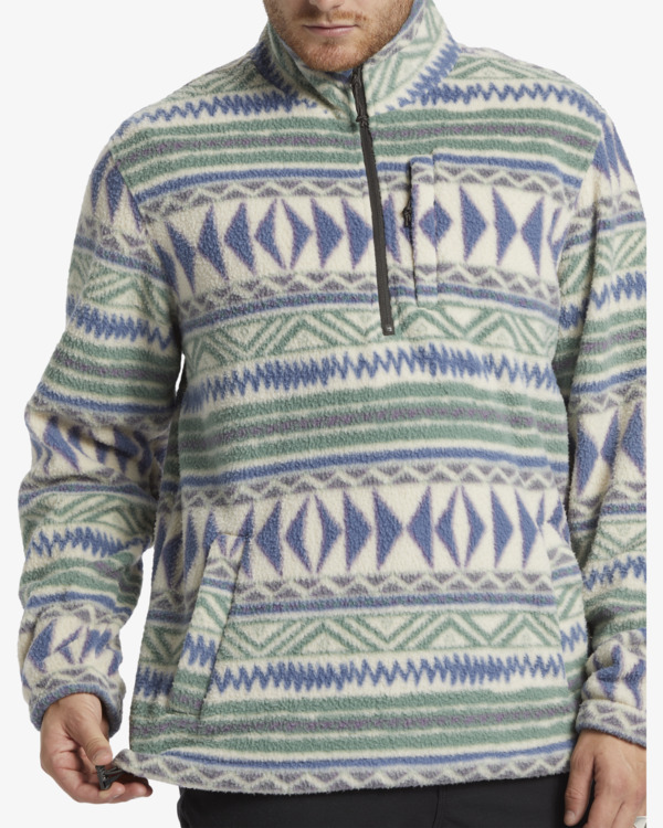 5 Boundary - Mock Neck Fleece for Men Beige ABYFT00498 Billabong