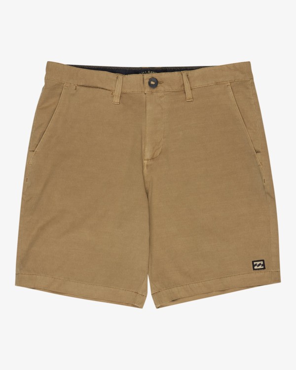 0 Crossfire Wave Washed 18" - Hybrid Submersible Shorts for Men Brown ABYHY03000 Billabong