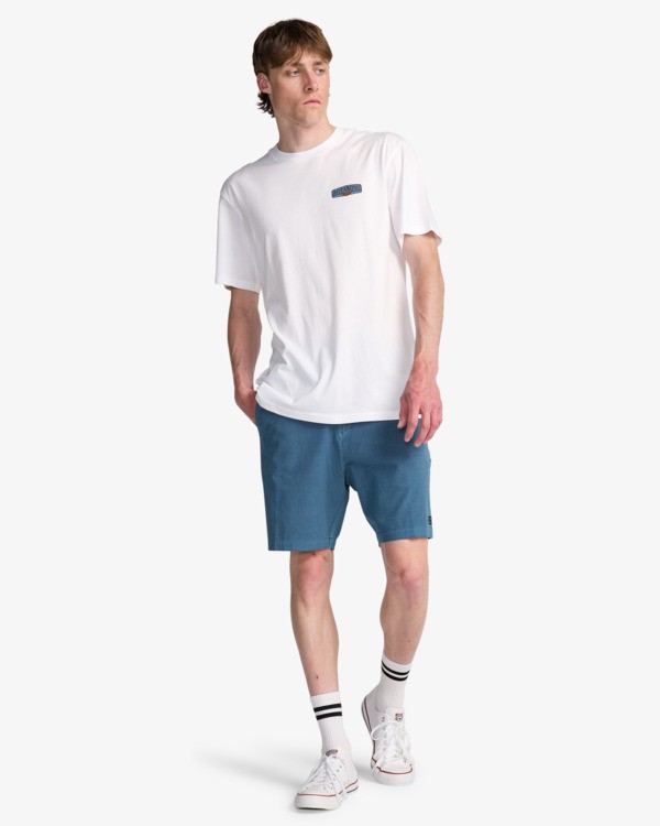 1 Crossfire Wave Washed 18" - Hybrid Submersible Shorts for Men Blue ABYHY03000 Billabong