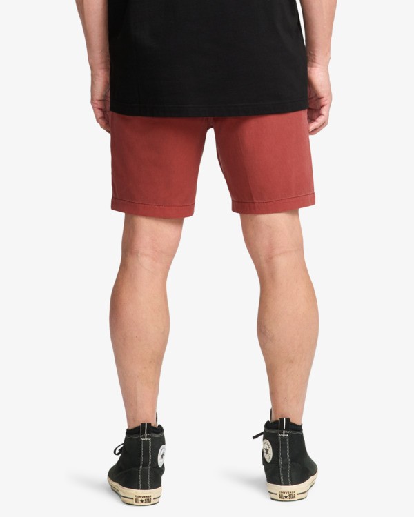 1 Crossfire Wave Washed 18" - Hybrid Submersible Shorts for Men Red ABYHY03000 Billabong