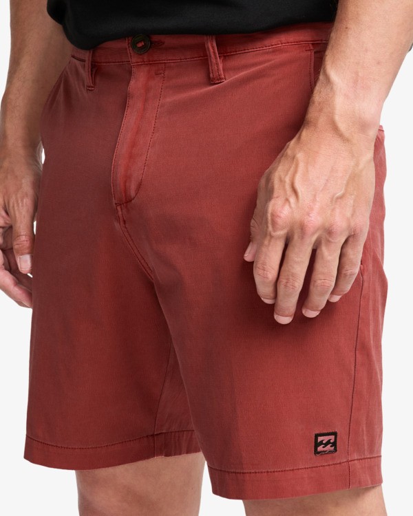 3 Crossfire Wave Washed 18" Red ABYHY03000 Billabong