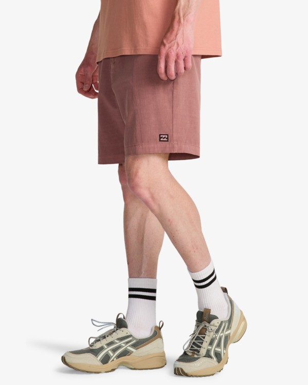 1 Crossfire Wave Washed 18" - Hybrid Submersible Shorts for Men Pink ABYHY03000 Billabong