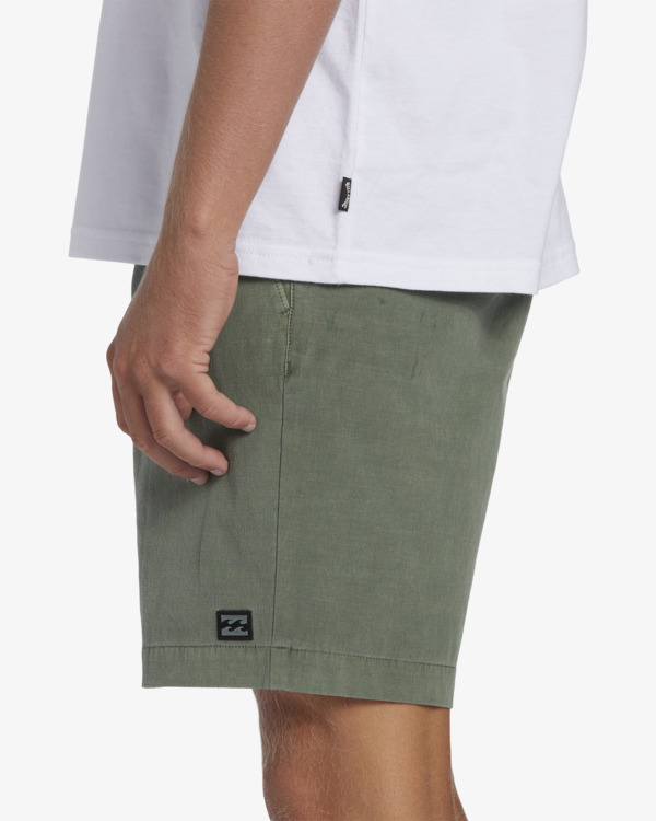 4 Crossfire Wave Washed 18" - Hybrid Submersible Shorts for Men Green ABYHY03000 Billabong