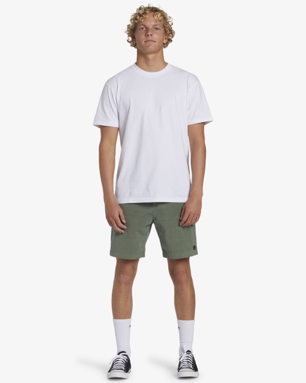 1 Crossfire Wave Washed 18" - Hybrid Submersible Shorts for Men Green ABYHY03000 Billabong