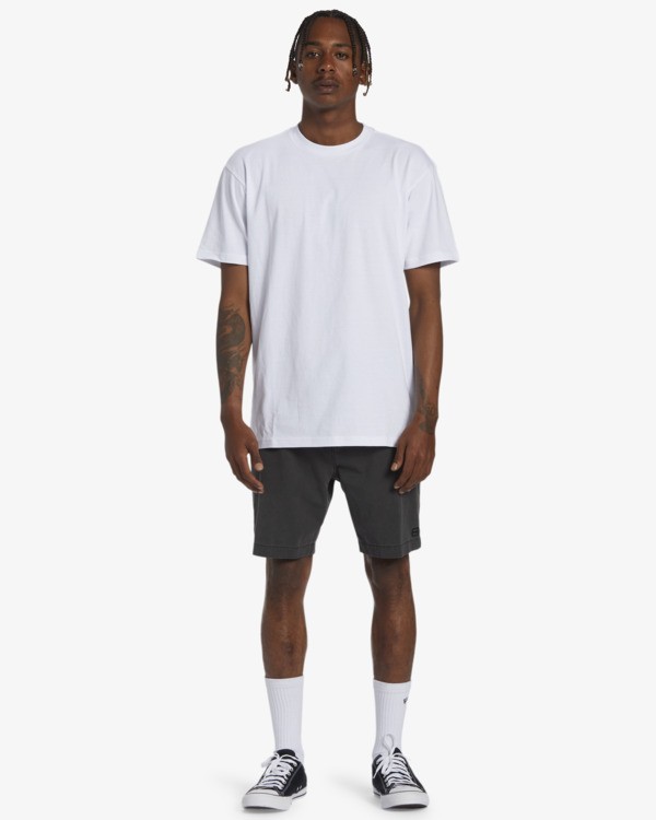 2 Crossfire Wave Washed 18" - Hybride Unterwasser-Shorts f&uuml;r M&auml;nner Schwarz ABYHY03000 Billabong