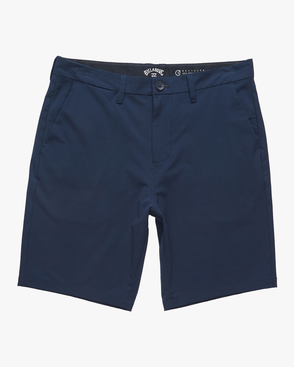 4 Crossfire Solid 20" - Walkshort voor in en uit het water voor Heren Blue ABYHY03002 Billabong