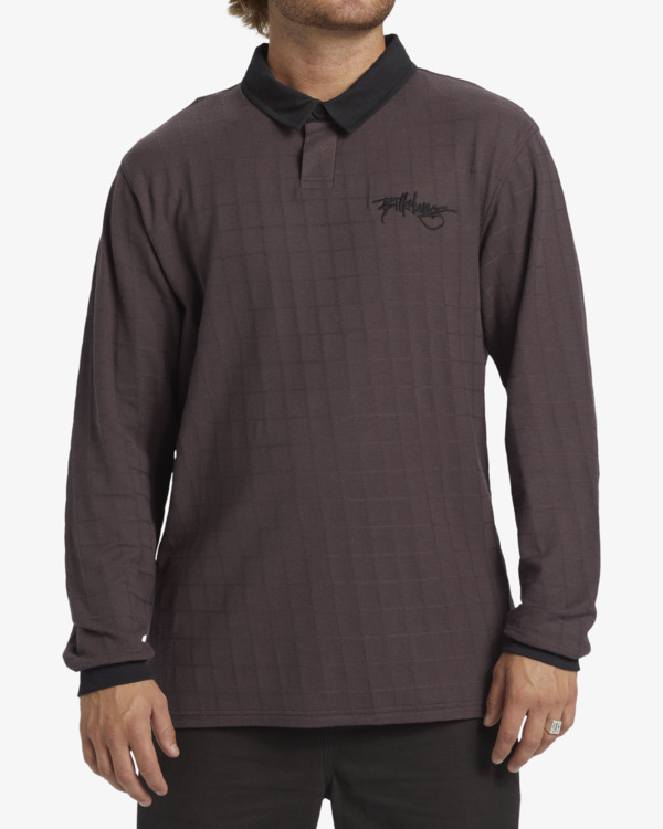 0 Neutron - Polo met Lange Mouw voor Heren Purple ABYKT00234 Billabong