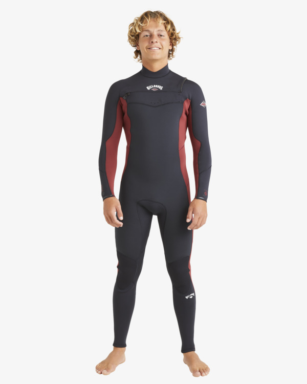 0 3/2mm Absolute Natural   - Traje de Surf con Cremallera en el Pecho para Hombre Rojo ABYW100257 Billabong