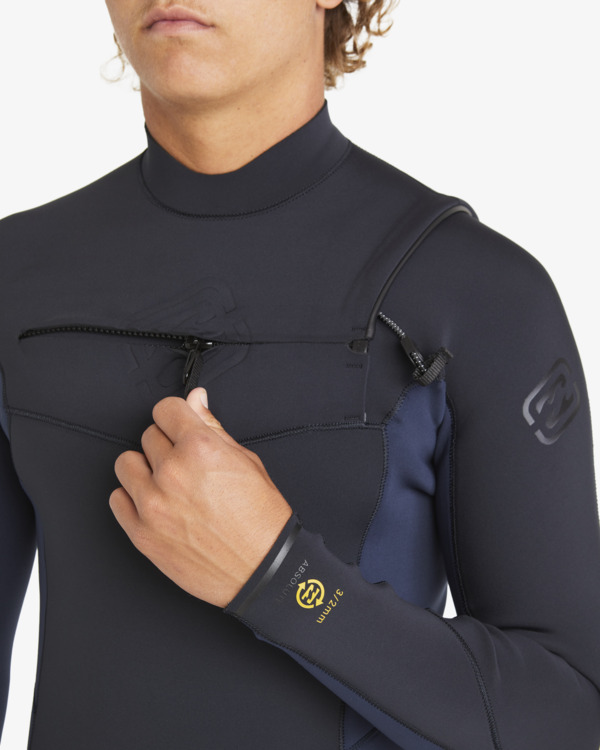 4 4/3mm Absolute Natural   - Wetsuit met GBS en een Borstrits voor Heren Blue ABYW100258 Billabong