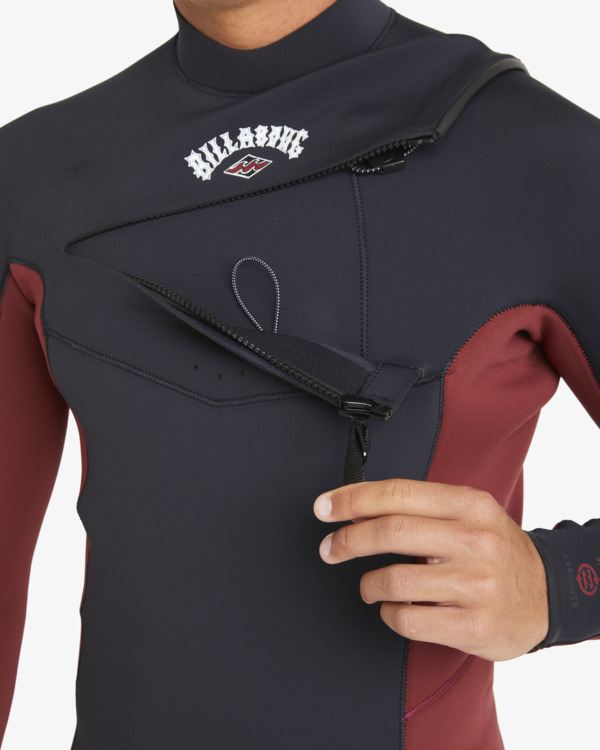 6 4/3mm Absolute Natural   - Chest Zip GBS Wetsuit para Homem Vermelho ABYW100258 Billabong