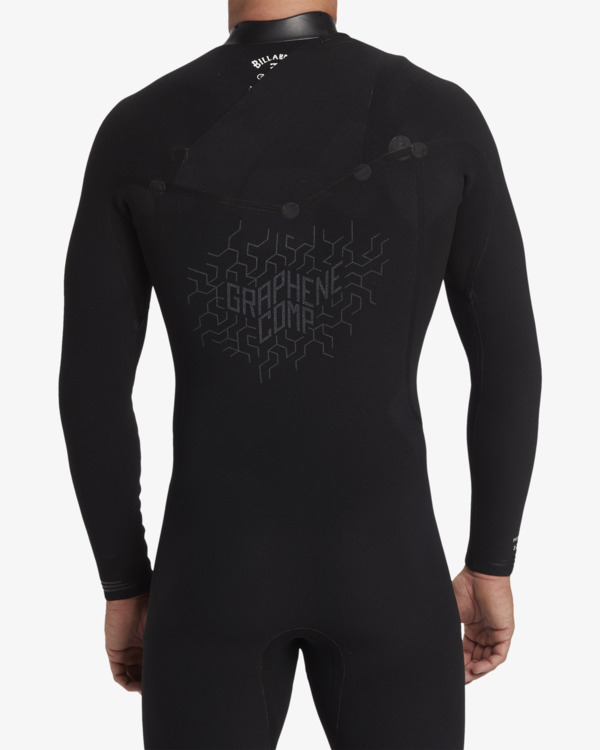 11 4/3mm Revolution Natural   - Wetsuit met GBS en een Borstrits voor Heren Black ABYW100267 Billabong