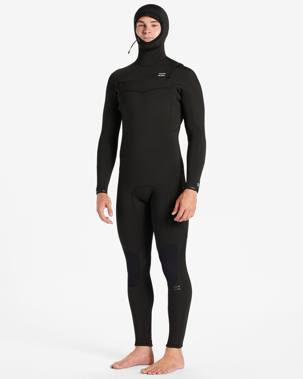 Combinaison De Plongée/surf GUL Viper 6/5/4 Mm – Avec Capuche, Fermeture Poitrine (noir, Néoprène Haute Flex)