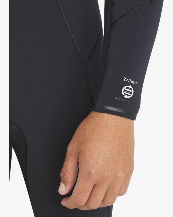 9 2/2mm Absolute Natural - Traje de surf de manga larga con cremallera en el pecho para hombre Negro ABYW400125 Billabong