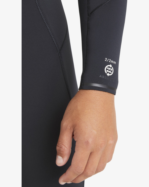 10 2/2mm Absolute Natural - Traje de surf de manga larga con cremallera en el pecho para hombre Negro ABYW400125 Billabong