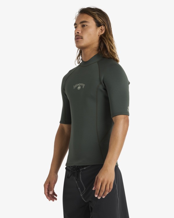 1 2/2mm Absolute Natural - Back Zip Wetsuit Jacket for Men Green ABYW900105 Billabong