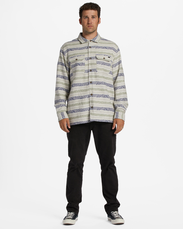 Hooded jacquard flannel shirt best sale