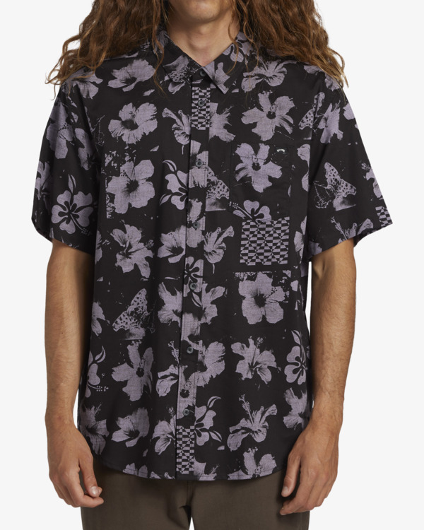 0 Sundays - Short Sleeve Shirt for Men Purple ABYWT00234 Billabong