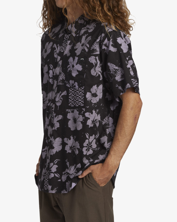 3 Sundays - Camicia a maniche corte da Uomo Purple ABYWT00234 Billabong