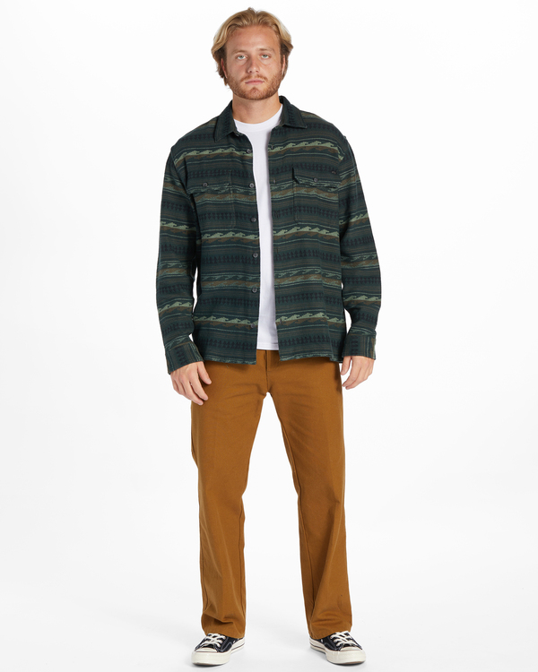 1 Offshore Jacquard Flannel - Overhemd met Lange Mouwen voor Heren Green ABYWT00249 Billabong