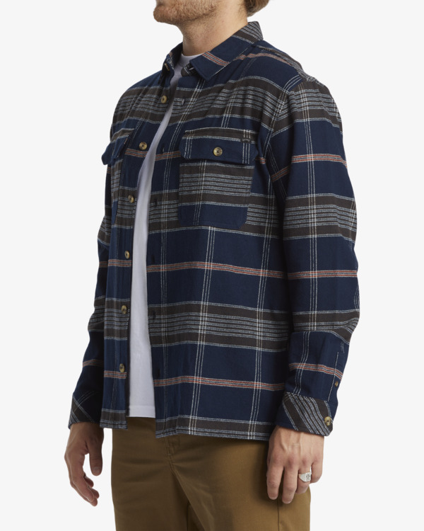 3 Offshore  - Flannel Shirt for Men Blue ABYWT00281 Billabong