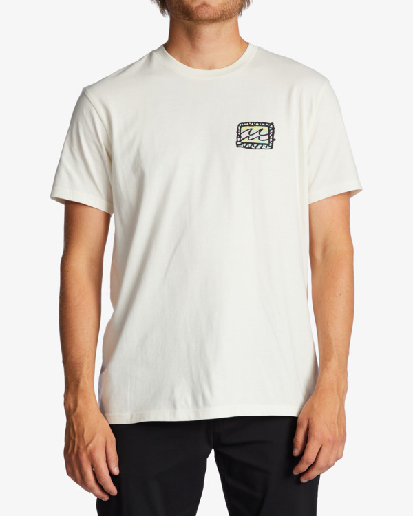 2 Crayon Wave - Camiseta para Hombre Blanco ABYZT01697 Billabong