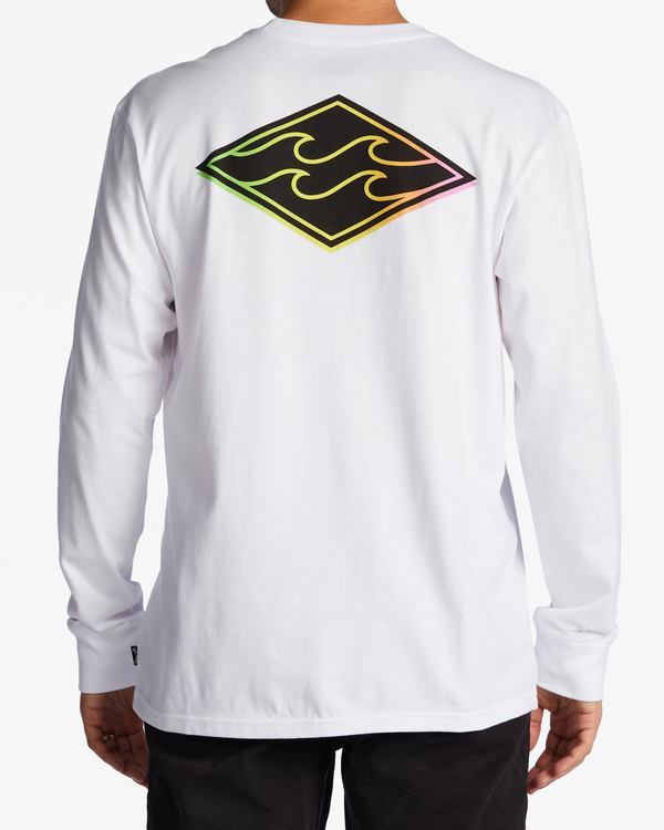 2 Crayon Wave - Camiseta de Manga Larga para Hombre Blanco ABYZT01719 Billabong