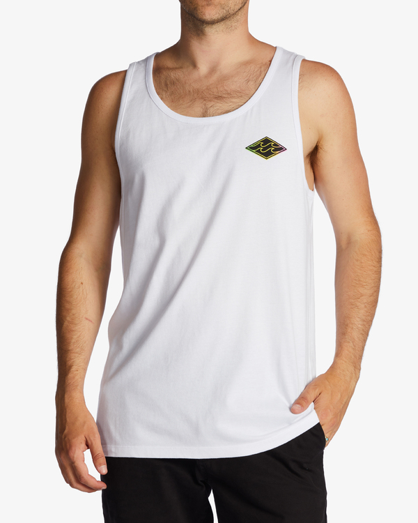 Regata Masculina Divertida Shady Beach - Branco Tamanho Large Para Academia E Praia