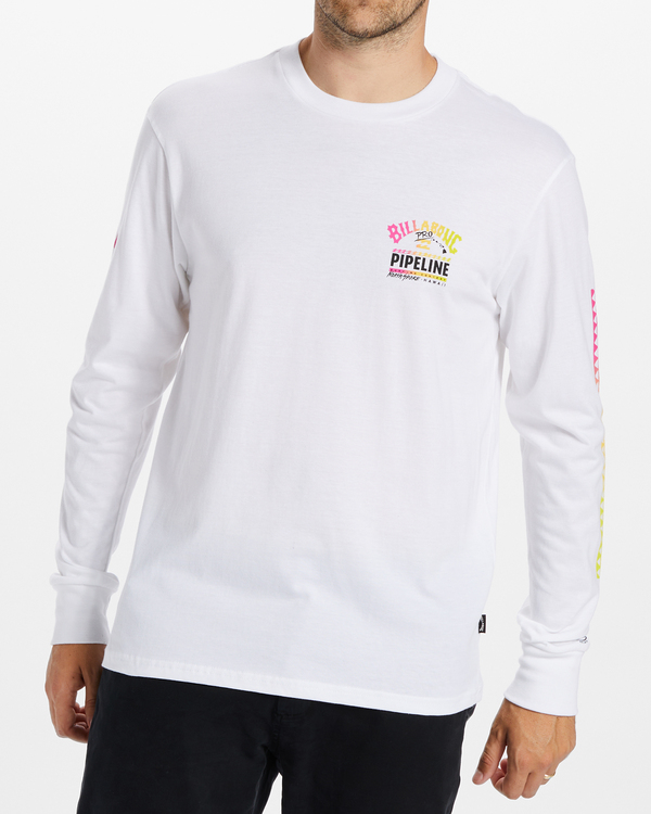0 Pipeline Poster - Long Sleeve T-Shirt for Men White ABYZT01908 Billabong